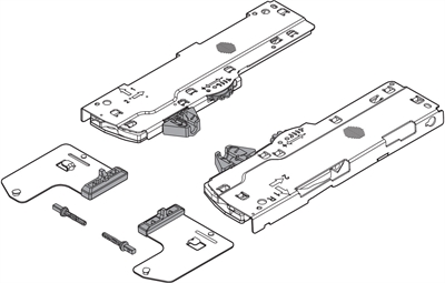 Механизм TIP-ON BLUMOTION для LEGRABOX/MOVENTO, тип L3 (15-40кг),  350-750мм, левый +правый. Blum T6 31719 - фото 28579