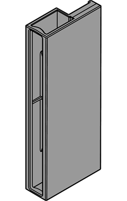 Держатель вставки задний Blum, высота D, темно-серый, правый ANTARO. Blum Z36D00802 AU-H R 50R737 34924 - фото 31481