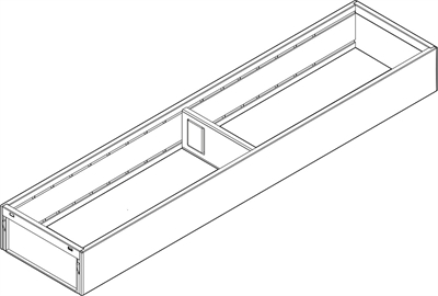 Рама AMBIA-LINE для LEGRABOX стандартный ящик, сталь, НД=500мм, ширина=100мм,  СЕР. ОРИОН. Blum ZC7S 32858 - фото 40081