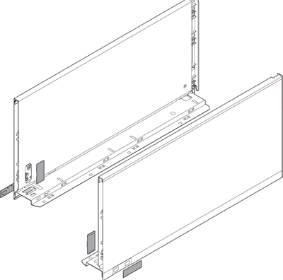 Царга F Legrabox 500мм, орион серая., R+L, с заглушками. Blum 770F5002S  Z R+L  V1 OG-M 34870 - фото 40102