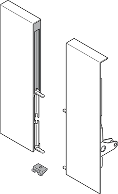 Р!!!Крепление передней панели intivo для стекла D (R+L) т.черный. Blum ZIF.81D0.01 FRO V1TERS 20562 - фото 40258