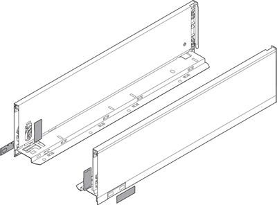 Царга K Legrabox 500мм, белый шелк, R+L, с заглушками. Blum 770K5002S  Z R+L  V1 SW-M 32859 - фото 40458