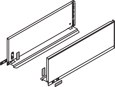 Царга С Legrabox 500мм, белый шелк., R+L, с заглушками. Blum 770C5002S  Z R+L  V1 SW-M 34009 - фото 40463