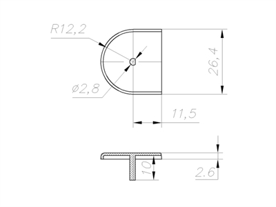 Заглушка к эксцентрику Рафикс, пластик, серый №27 ЗР #27 47330 - фото 66942