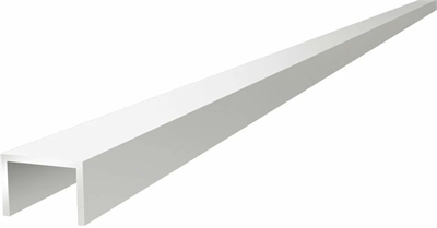 Профиль для мебельных щитов 6мм, L=3000мм, торцевой, П-образный. Белый. Россия БСТ-56 94409 44708
