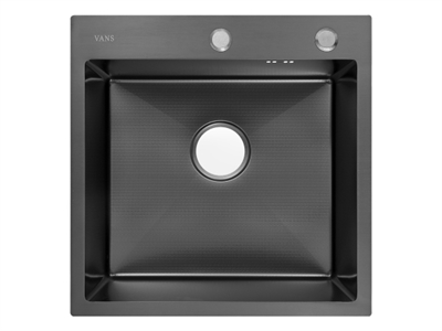 Мойка 500*500*220мм, Black DECOR 00-013965 48367