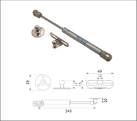 Газлифт 80N серый. Trodos RE-04 080N (311008) 17902