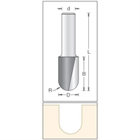 Р!!!Фреза Канавочная полукруглая D=25.4, B=32, R=12.7 RBL 25 02 (х-ва 12мм)