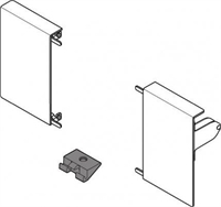 Р!!!Крепление передней панели intivo для стекла М (R+L) т.черный. Blum ZIF.80M0 FRO V1TERS