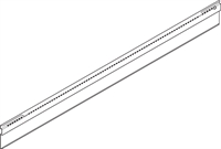 Р!!!Профиль-держатель для поперечного разделителя в ящик 450мм, т.черный. Blum Z49L422S.TERS 20578