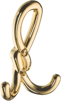 Крючок двухрожковый, глянцевое золото Dugum Hook Small-Gold