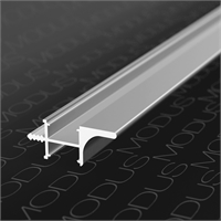 Врезной профиль для верхних баз с 2-х сторонним пазом для подсветки, h=19,3мм, L=4м, черный браш КВ94-А25-4000 41030