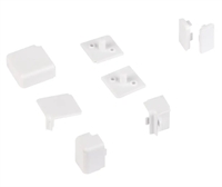 Комплект заглушек для плинтуса КВАДРО. Белый 46318