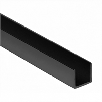 Профиль для мебельных щитов 6мм, L=3000мм, торцевой, П-образный. Черный. Россия ЧСТ-56 94403 44709