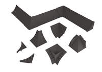 Р!!!Комплект заглушек для плинтуса LB 23 темно-серый графит. Россия LB 23 380 45930