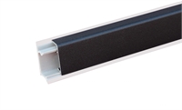 Плинтус алюминиевый 25х12мм (КВАДРО- Ч), L=3м. Чёрный КВАДРО- Ч-3 48244