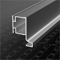 Ручка-профиль L-образная, ВЕРТИКАЛЬНАЯ h=48,6мм L=6м, серебро КВ82-А00-6000 48253