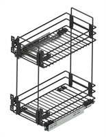 Бутылочница Квадро 300мм, 450х250х533мм, направляющие GTV с доводчиком, черный 300 10.75.03.4.0.1/GTV 48195