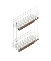 Бутылочница Квадро 200мм, правая, 449х144х554мм, направляющие GTV с доводчиком, хром 200 10.74.02.1.0.1/GTV 48192