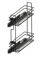 Бутылочница Квадро 200мм, левая, 449х144х554мм, направляющие GTV с доводчиком, черный 200 10.73.02.4.0.1/GTV 48190