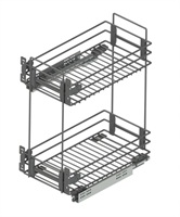 Бутылочница Квадро 300мм, 450х250х533мм, направляющие GTV с доводчиком, графит 300 10.75.03.9.0.1/GTV 48193