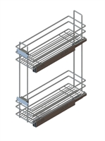 Бутылочница Квадро 200мм, правая, 449х144х554мм, направляющие GTV с доводчиком, графит 200 10.74.02.9.0.1/GTV 48191