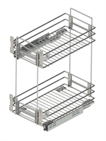 Бутылочница Квадро 300мм, 450х250х533мм, направляющие GTV с доводчиком, хром 300 10.75.03.1.0.1/GTV 48194