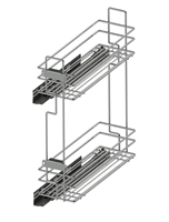 Бутылочница Квадро 200мм, левая, 449х144х554мм, направляющие GTV с доводчиком, хром 200 10.73.02.1.0.1/GTV 48189