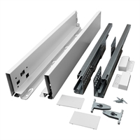 Комплект системы выдвижения с доводчиком Slimbox, H-84, 500 мм, белый 110807 48637
