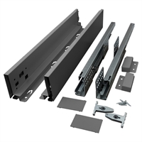 Комплект системы выдвижения с доводчиком Slimbox, H-84, 500 мм, графит 110808 48638