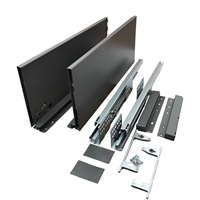 Комплект системы выдвижения с доводчиком Slimbox, H-199, 450 мм, графит 110802 48632