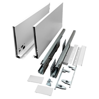 Комплект системы выдвижения с доводчиком Slimbox, H-199, 500 мм, белый 110803 48633