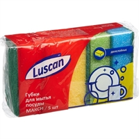 Губка Luscan для посуды  Макси  5 штук/упаковка 95х65х30 мм 549252 4021