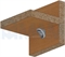 Полкодержатель 18х18мм, для деревянных полок с фиксацией, с двумя отверстиями под саморез, бронза AL02 ZBR 29954 - фото 28784