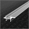 Врезной профиль для верхних баз с 2-х сторонним пазом для подсветки, h=19,3мм, L=4м, черный браш КВ94-А25-4000 41030 - фото 67232