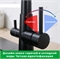 Смеситель черный с черным упругим изливом и краном для питьевой воды BB4526 47961