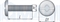 Стяжка межсекционная с плоской головкой папа, M4 X 15 3426 15  2082 FL M4 X 15 41584